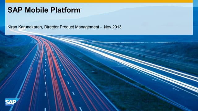 Microsoft Technical Webinar: SAP Mobile Platform for Windows 8 and Windows Ph...