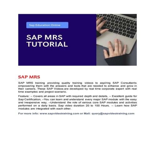 SAP MRS