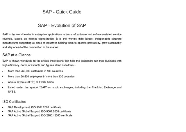SAP_QUICK_GUID_Overview and Introduction