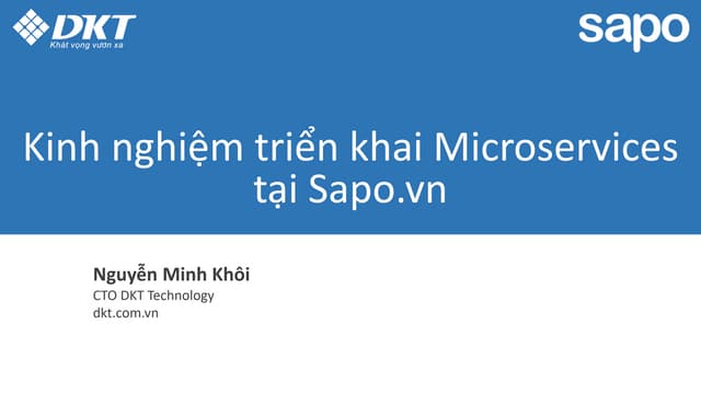 Kinh nghiệm triển khai Microservices tại Sapo.vn