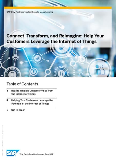 Connect, Transform, and Reimagine: Help Your Customers Leverage the Internet ...