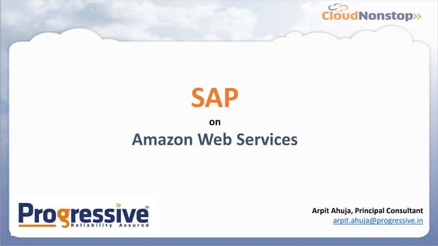 SAP on Amazon web services
