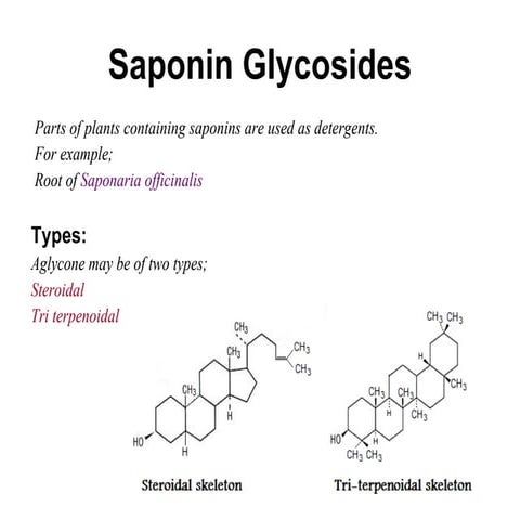Saponin glycosides