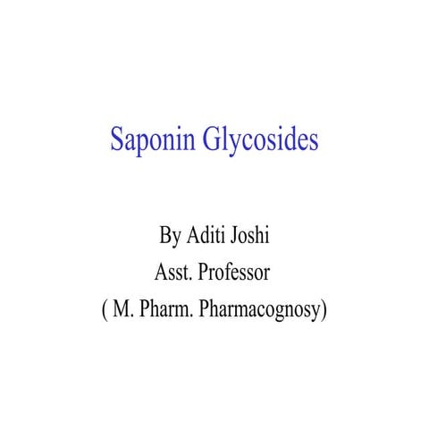 Saponin glycosides