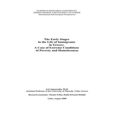 The Early Stages in the Life of Economic Immigrants in Greece: a Case of Extr...