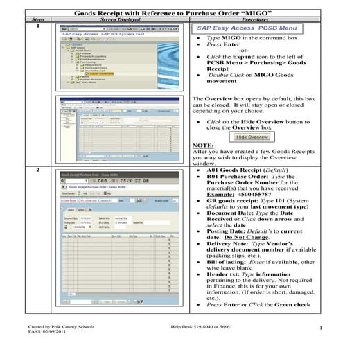 Sappasspur goods receiptwithreferencetopurchaseordermigo