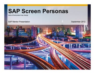 Sap personas presentation to sap mentors sept 2012