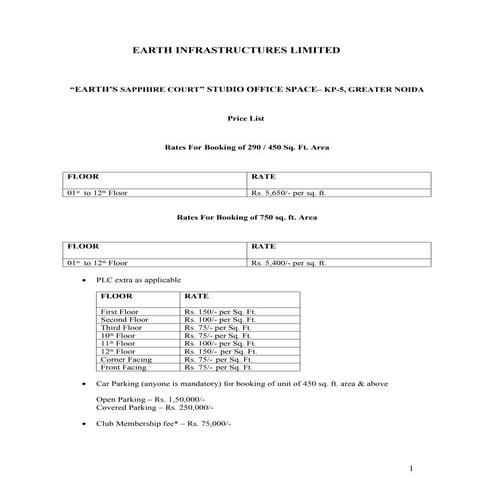 Price list | PDF