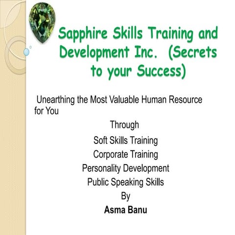 Sapphire Skills Training & Development Inc...