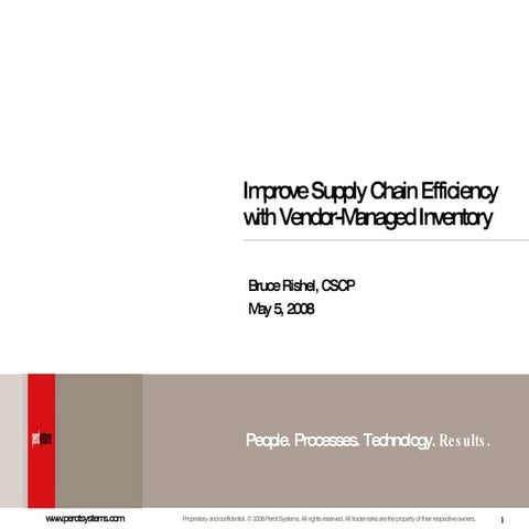 Sapphire Rishel Improve Supply Chain Efficiency With Vendor Managed Inventory