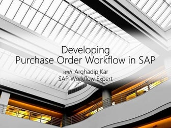 Sap Purchase Order Workflow