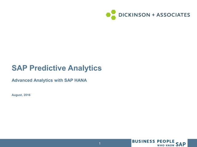 SAP Predictive Analytics