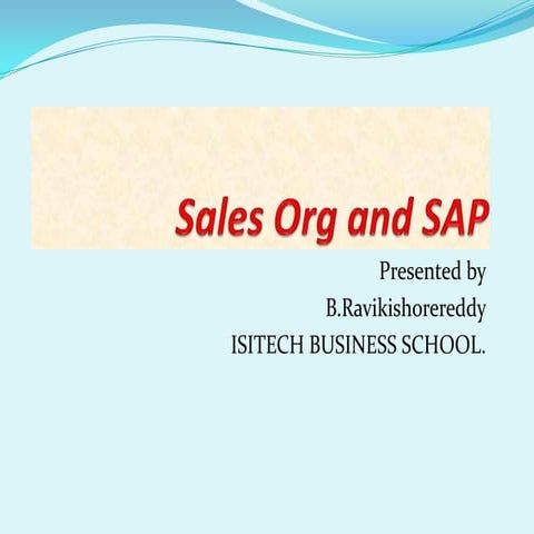 Sap presentation kishore