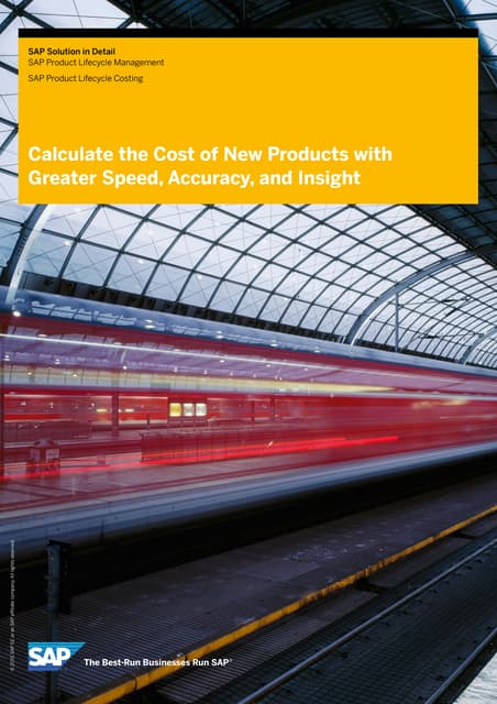 Sap Product Lifecycle Costing solution in detail