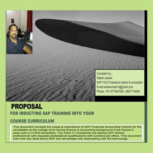 Sap Training proposal for college/institutions