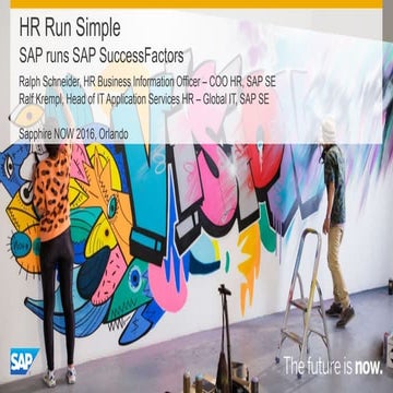 HR Run Simple: SAP runs SAP SuccessFactors