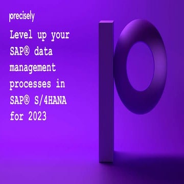 Level Up Your SAP® Data Management Processes in SAP® S/4HANA for 2023