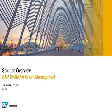 SAP S4HANA Credit Management