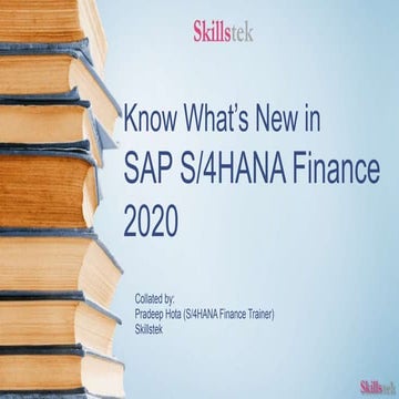 What's New in SAP S/4HANA Finance 2020 - Skillstek