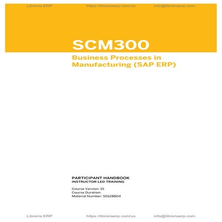 Business Processes in Manufacturing (SAP ERP)