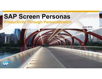 SAP Screen Personas June 2016