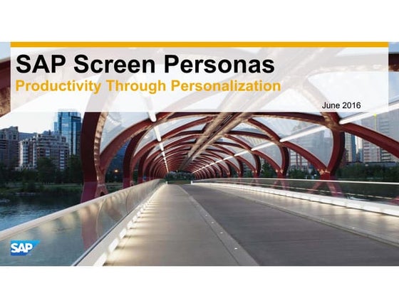 SAP Screen Personas June 2016