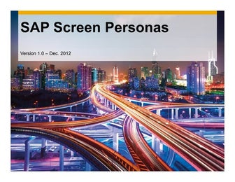 SAP Screen Personas overview   December 2012