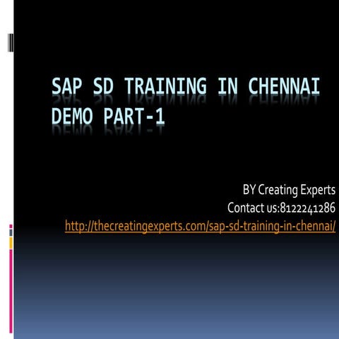 SAP SD Training in Chennai 