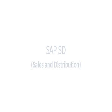 SAP SD presentation slides contain   bas