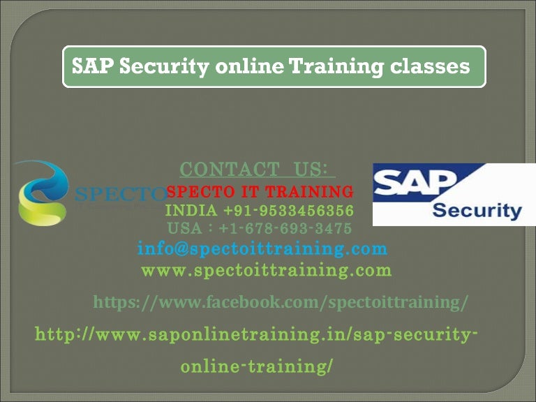 Sap security online training in australia