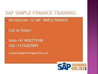 SAP Simple Finance Training