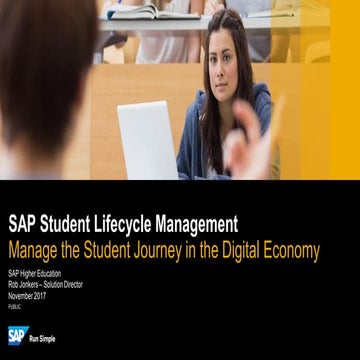 SAP Student Lifecycle Management - Overview November 2017