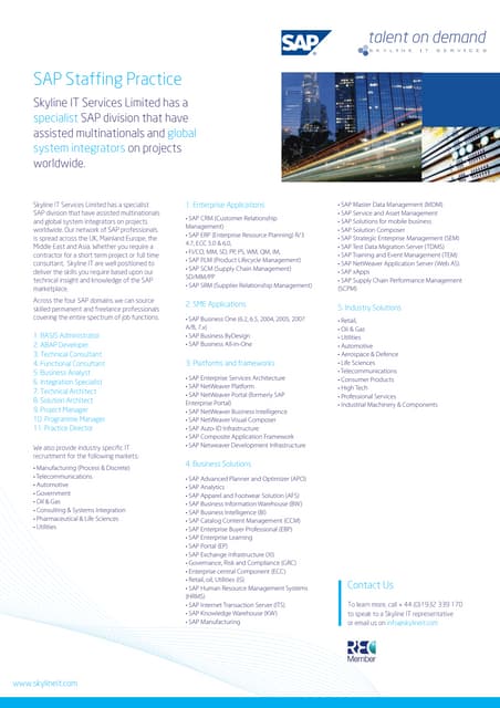 SAP Staffing Practice