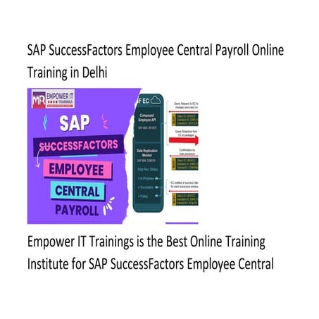 SAP Successfactors Employee Central Payroll Online Training in Delhi | PPT