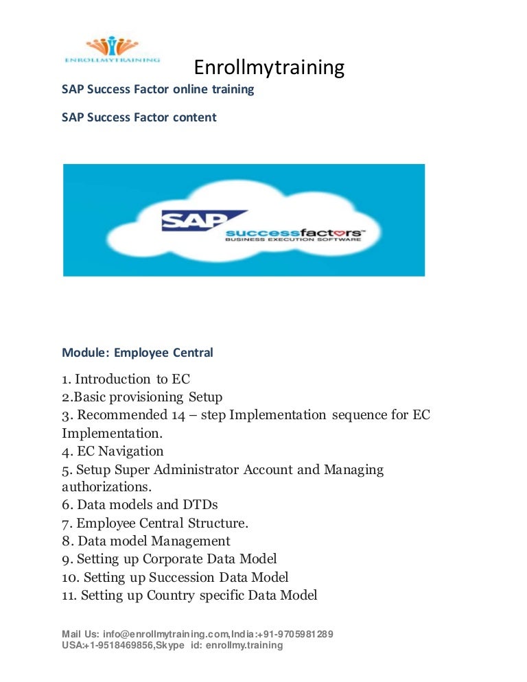 Sap Successfactors Online Training