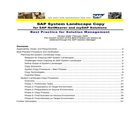 Sap system copy | PDF