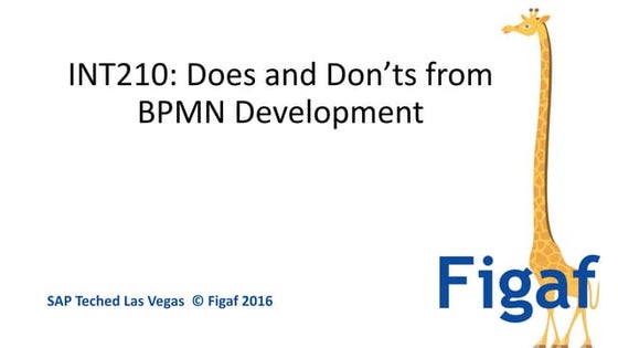 SAP Teched 2016 best practive BPMN development