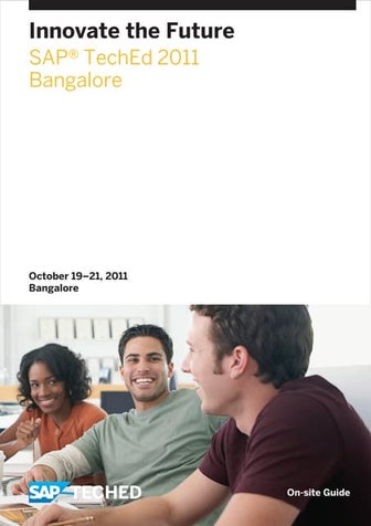 SAP TechEd Bangalore Onsite Guide 2011