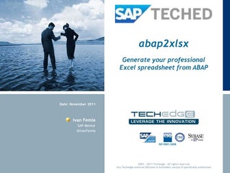 Expert Session SAP TechEd Madrid 2011