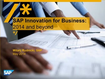 SAP Tech Innovation for Business - 2014.05