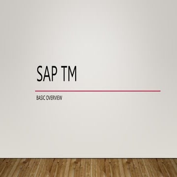 sap tm management /sap tm sap things related to tm