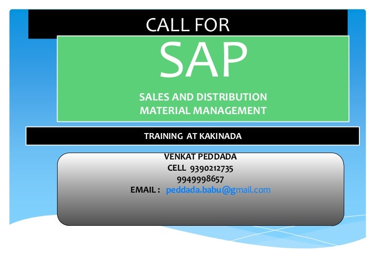 Sap training