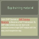 Free Sap Training Material | Download SAP Training Material from SAP ...