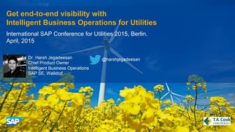 Intelligent Business Operations for Utilities, powered by SAP HANA