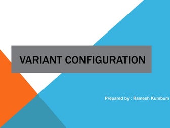SAP Variant configuration