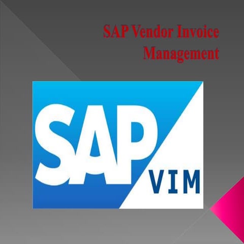 Sap vendor invoice management