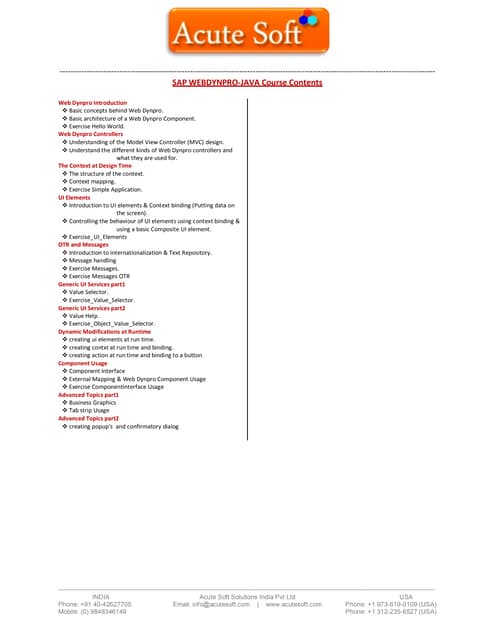 Sap web dynpro java