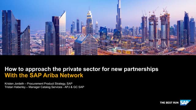 SAP Procurement with Purpose for Social Enterpises and Ariba Walkthrough
