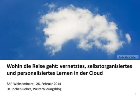 Lernen in der Cloud - SAP Education Webinar