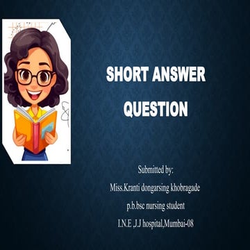 Short answer questions | PPTX